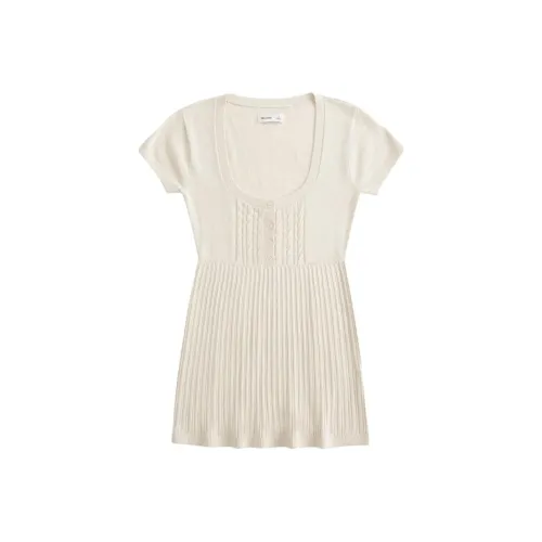 Hollister Айвори Белый Женские T-Рубашки