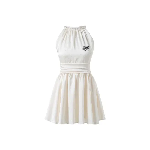 FOASIS Экрю Женские Платья без рукавов