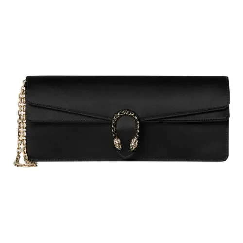 GUCCI Dionysus Шелковый атлас Сумка через плечо Женская Черная