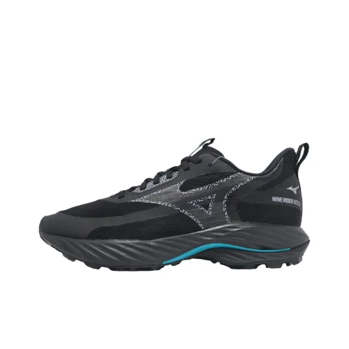 Mizuno Wave Rider Gtx 2 Амортизация Водонепроницаемый And Дышащий Поддержка Беговые кроссовки Мужской Черно-серый