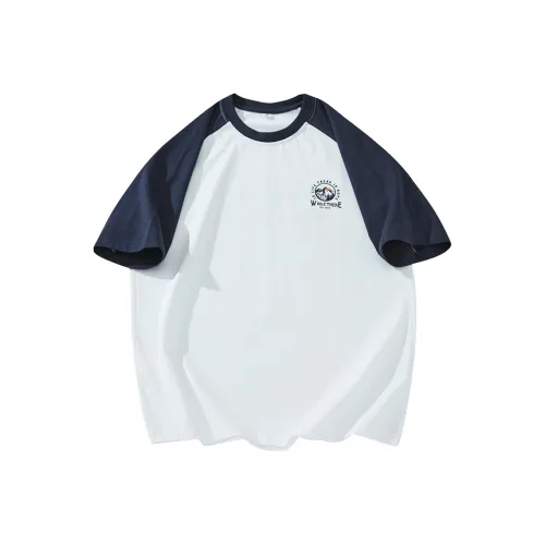 YASHENQISHI 44TYTX475 Белый и Темно-Синий Унисекс T-Рубашки