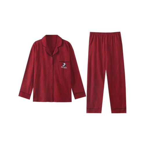 Qin Jing Красный Мужской Пижамный Комплект