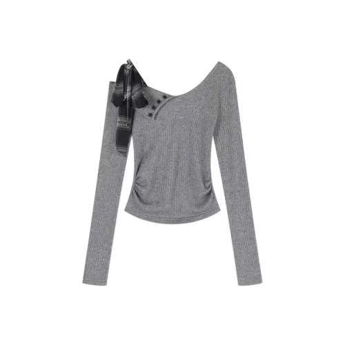 MOONCORE Длинный рукав Т-рубашка Женская