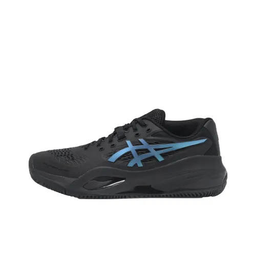 Asics GEL RESOLUTION X Clay Амортизация Дышащий Поддерживающий Низкий Топ Теннисные Кроссовки Унисекс Черный