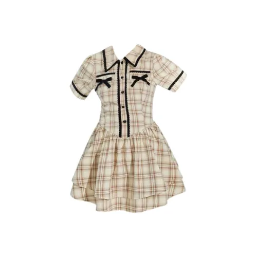 YINLEI Короткое платье с короткими рукавами женское