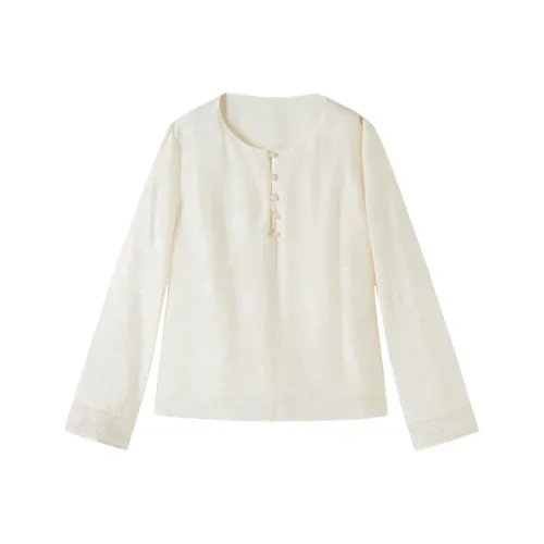 XIANGYING Цапельно-белый Женские Рубашки