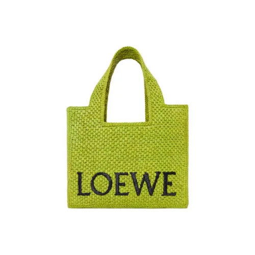 LOEWE Рафия Тоут Сумка Сумка для покупок Сумка Маленькая Женская Pasture Green