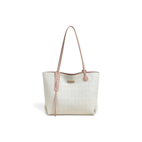 PT'SON Коровья кожа Тоут Сумка Сумка для покупок Подмышечная сумка Сумка на плечо Стандартная Женская Розовая