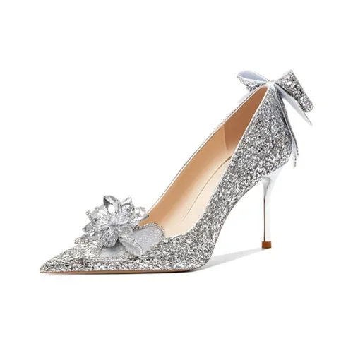 Ainer Кошка Confessions Collection Узкий каблук Высокие каблуки 8 см Женские Серебристый