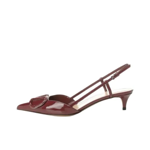 Valentino Vlogo Signature Узкий каблук Высокие каблуки Женские Красный