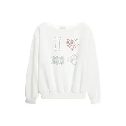 ABCMININ Белый Женский Свитшот