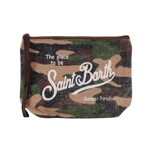 MC2 SAINT BARTHELEMY Linen Clutch Unisex Army Camouflage Green MC2 SAINT BARTHELEMY Клатч из льна Унисекс Армейский камуфляж Зеленый