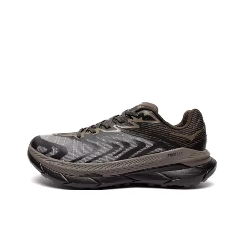 HOKA ONE ONE Slip-resistant Abrasion-resistant Low-top Беговые кроссовки Унисекс Темно-коричневый Черный