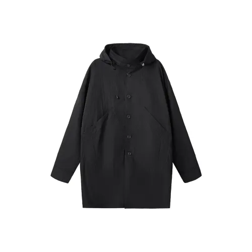 RIVER STONE Черный Унисекс Тренч