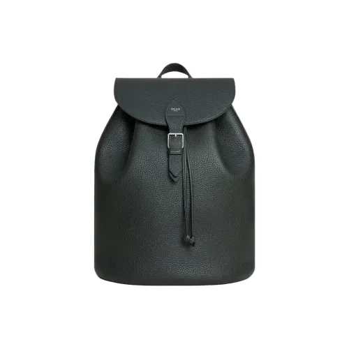 CELINE Folco Телячья кожа Рюкзак Большой Мужской Темно-зеленый