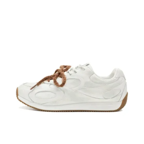 QIAODAN Dry Shock Absorbers Slip-resistant Дышащий Низкий Топ Casual Женские Cloud PEAK Белый