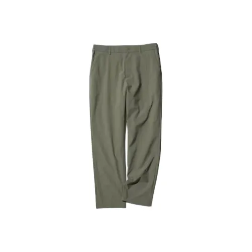 UNIQLO Повседневные брюки Мужские Оливково-зеленые
