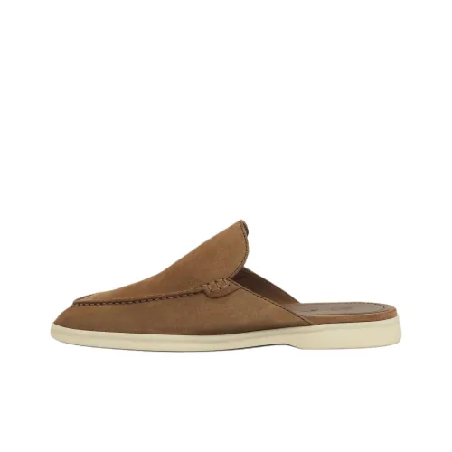 Loro Piana Домашние тапочки Мужские Коричневые
