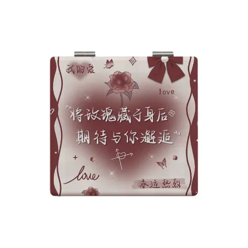 ECOHOME Портативный Ins GOOD Looking Текст Маленький Зеркальце Карман Складной Двойной Сторонний