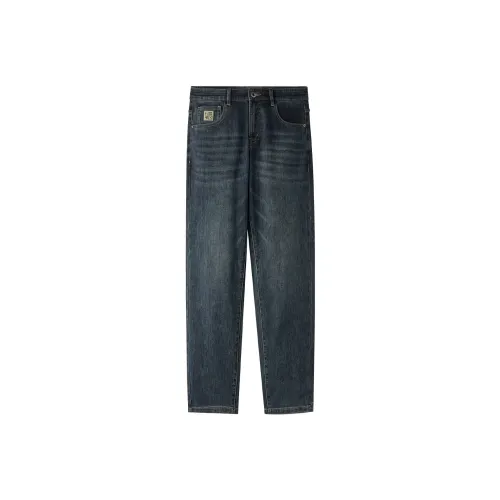 HLA Синий Серый DENIM GRADIENT Средний H1 Мужские Джинсы