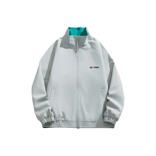 SK.TRIP Серый Зеленый Унисекс Куртки