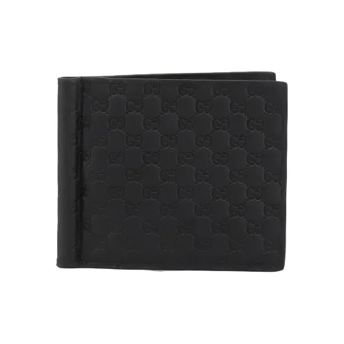 GUCCI Кожа Кошелек Держатель для карт Мужской Черный