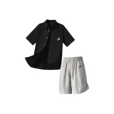 Black (Happy Shark Chest Logo) + Paris Gray (Happy Shark Pants Logo)  
Черный (Логотип на груди Happy Shark) + Парижский серый (Логотип на штанах Happy Shark)