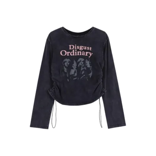 IUNOP Сладкий и Пряный HIGH RISE Тесный крой Для танцев Длинный рукав Т-рубашка Женская