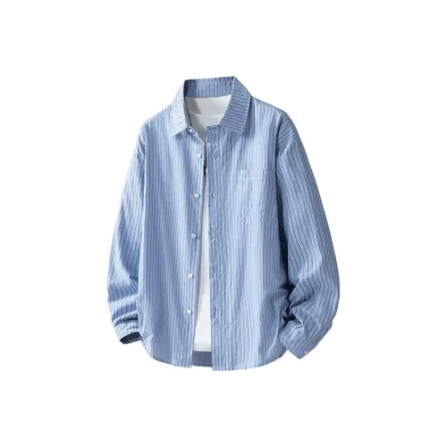 PLQV Синий Мужская Рубашка