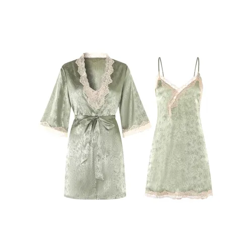 EFUTON Зеленый горошек Женские Банные халаты