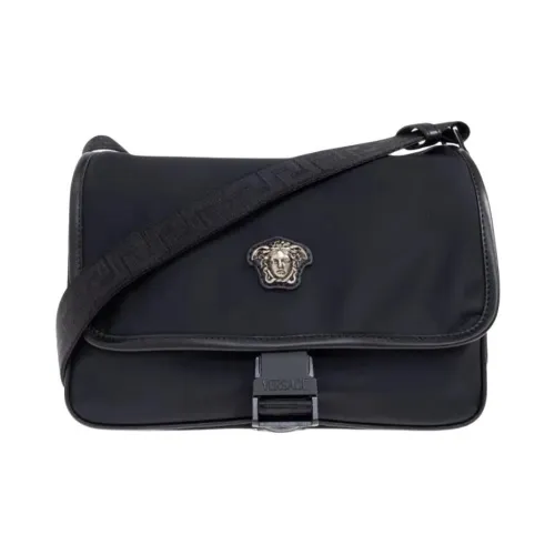 VERSACE La Medusa Нейлон с Телячья кожа Сумки через плечо Мужской Черный