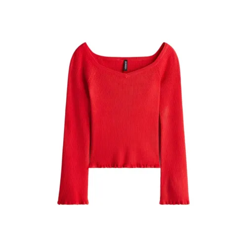 H&M Ярко-красный Женский Трикотаж