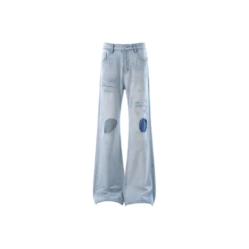 BLANKIN. Светло-синие унисекс джинсы