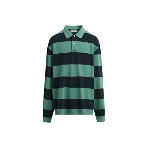 ZARA Зеленый/Синий Мужская Поло