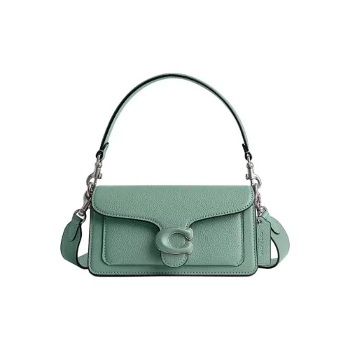 COACH Tabby Телячья кожа Одно плечо Сумка Маленькая Женская Синяя Зеленая