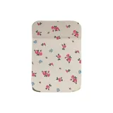 Белое основание, розовые цветы