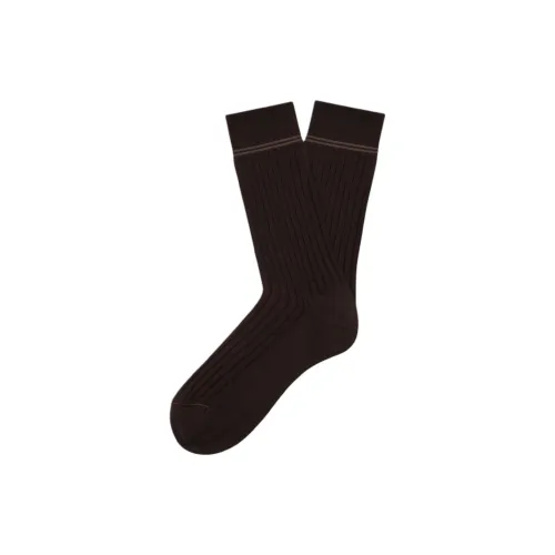Ermenegildo Zegna Коричневые Мужские Носки до икры MID