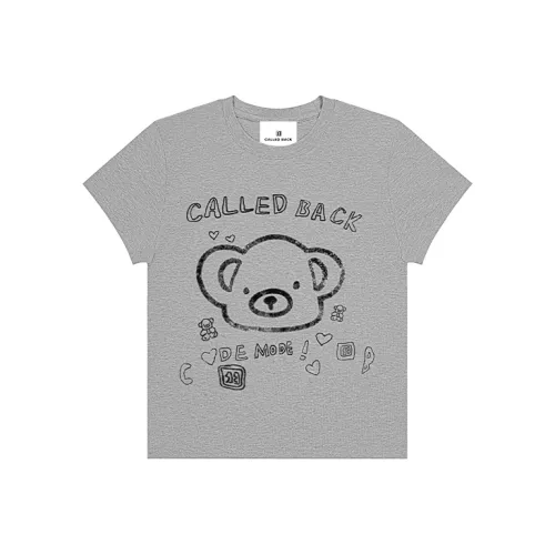 CALLED BACK Серый Женские T-рубашки