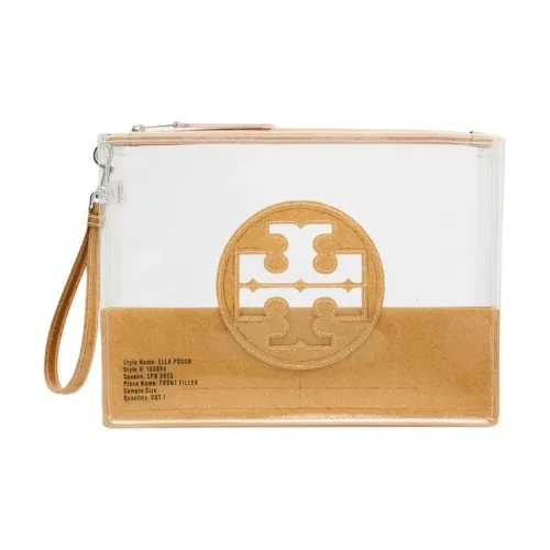 TORY BURCH Ella TPU Клатч Маленький Женский Коричневый