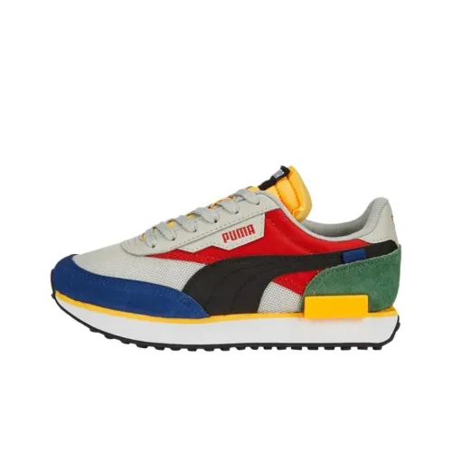 PUMA Future Rider Low Топ Kids Lifestyle Shoes Белый синий красный Подростки