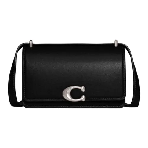 COACH Сумка через плечо из коровьей кожи маленькая сумка для женщин чисто черный