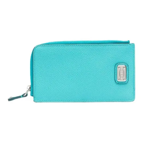 TOD'S Телячья кожа Монета Кошелек Женские Синий