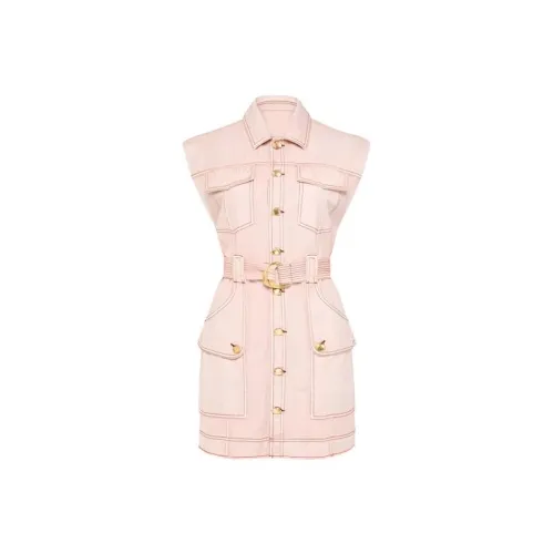 Leather Cat Без рукавов Платье Женское