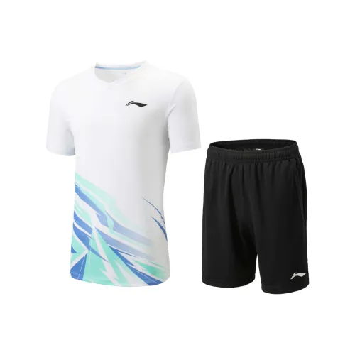 Лайнер Badminton Series Бадминтон Джерси Комплект Унисекс Стандартный Белый