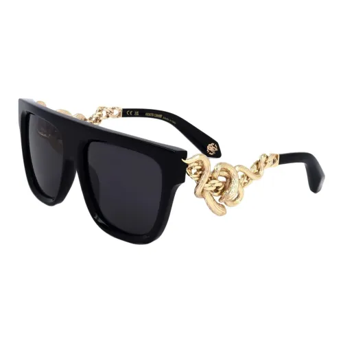 Roberto Cavalli Металлический Ацетат Квадратные Солнцезащитные Очки Женские Черные