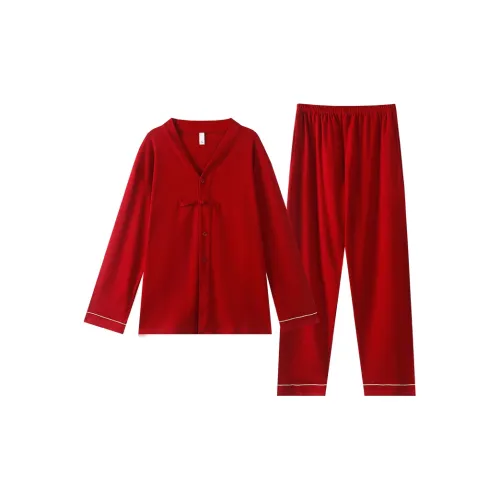 Qin Jing Красный Мужской Пижамный Комплект