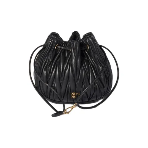 MIU MIU Matelassé Lambskin Clutch Women's Black