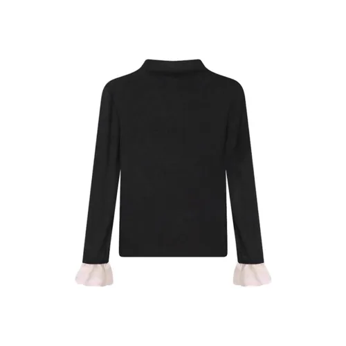 ERIRI Черная водолазка, женские T-рубашки