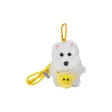 Щенок с пушистым мехом + Желтая маленькая сумка