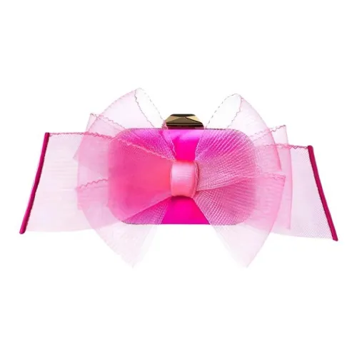 Jimmy Choo Сатин Одно плечо Через плечо Клатч Мини Женский Фуксия